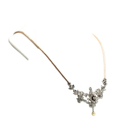 Collier Art Nouveau en or blanc, or jaune, perle et diamants - Castafiore