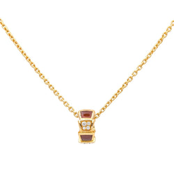 Collier BULGARI "Vipère" en or rose, cormaline et diamants - Castafiore