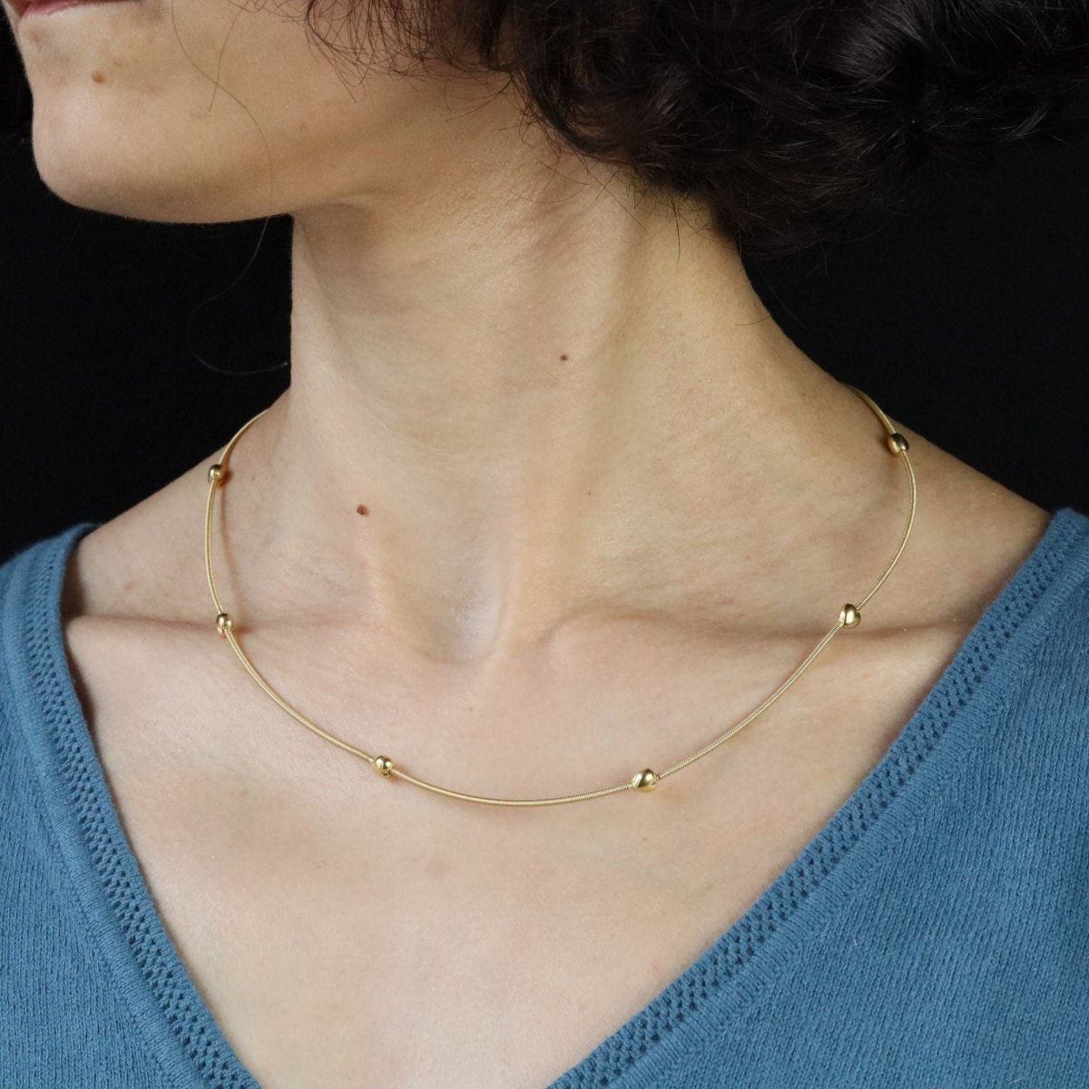 Collier câble en or jaune - Castafiore