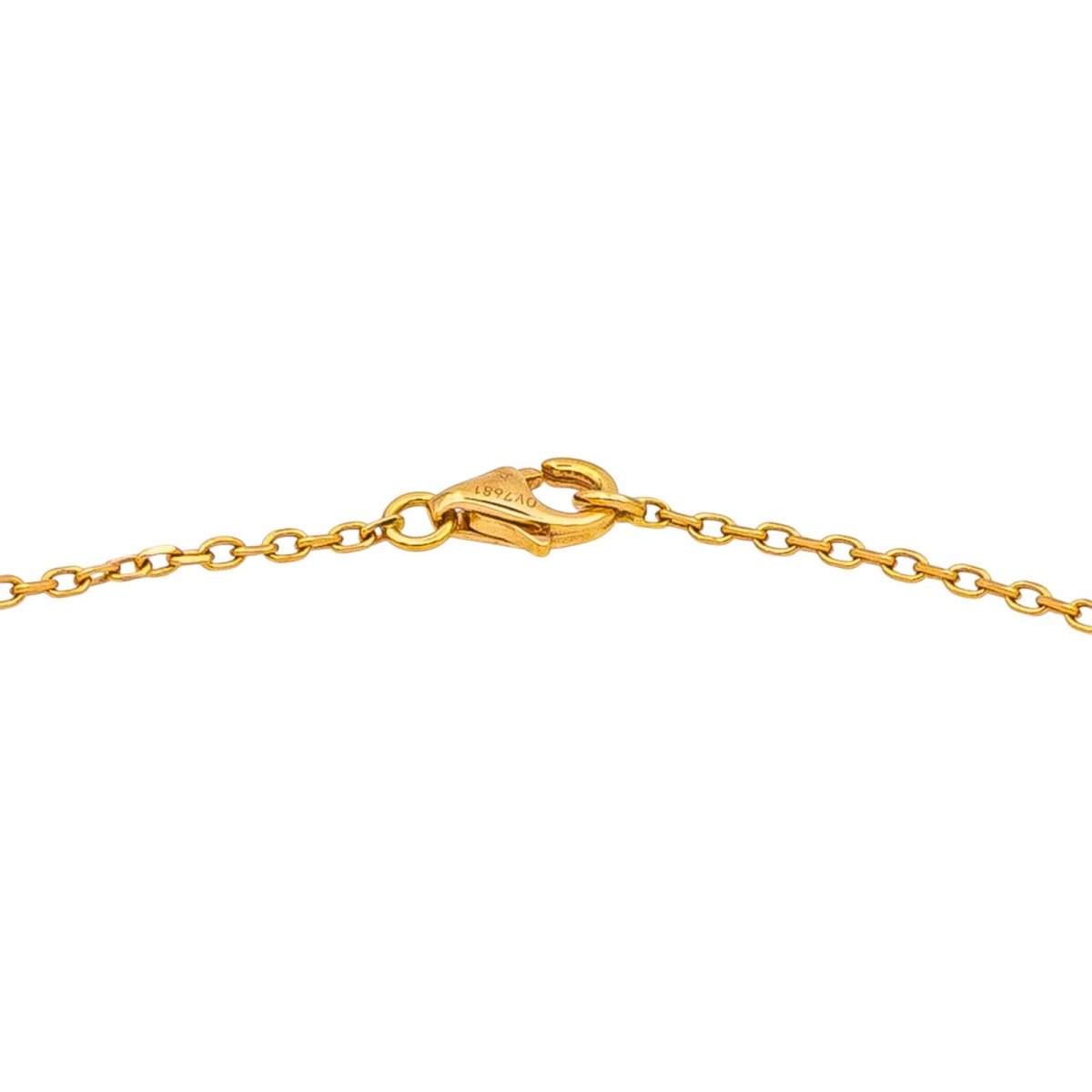 Collier CARTIER Coeur maille forçat en or jaune saphir - Castafiore