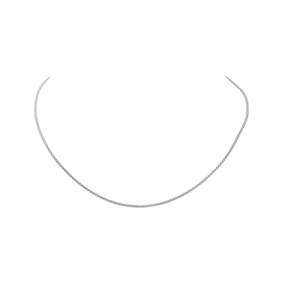 Collier Chaîne à maillon Or blanc - Castafiore