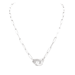 Collier Chaîne DINH VAN "Menottes R12" en or blanc et diamants - Castafiore