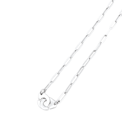 Collier Chaîne DINH VAN "Menottes R12" en or blanc et diamants - Castafiore
