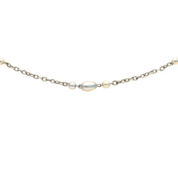 Collier Chaîne en or blanc et perles - Castafiore