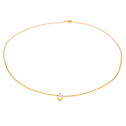 Collier Chaîne en or rose et diamant - Castafiore