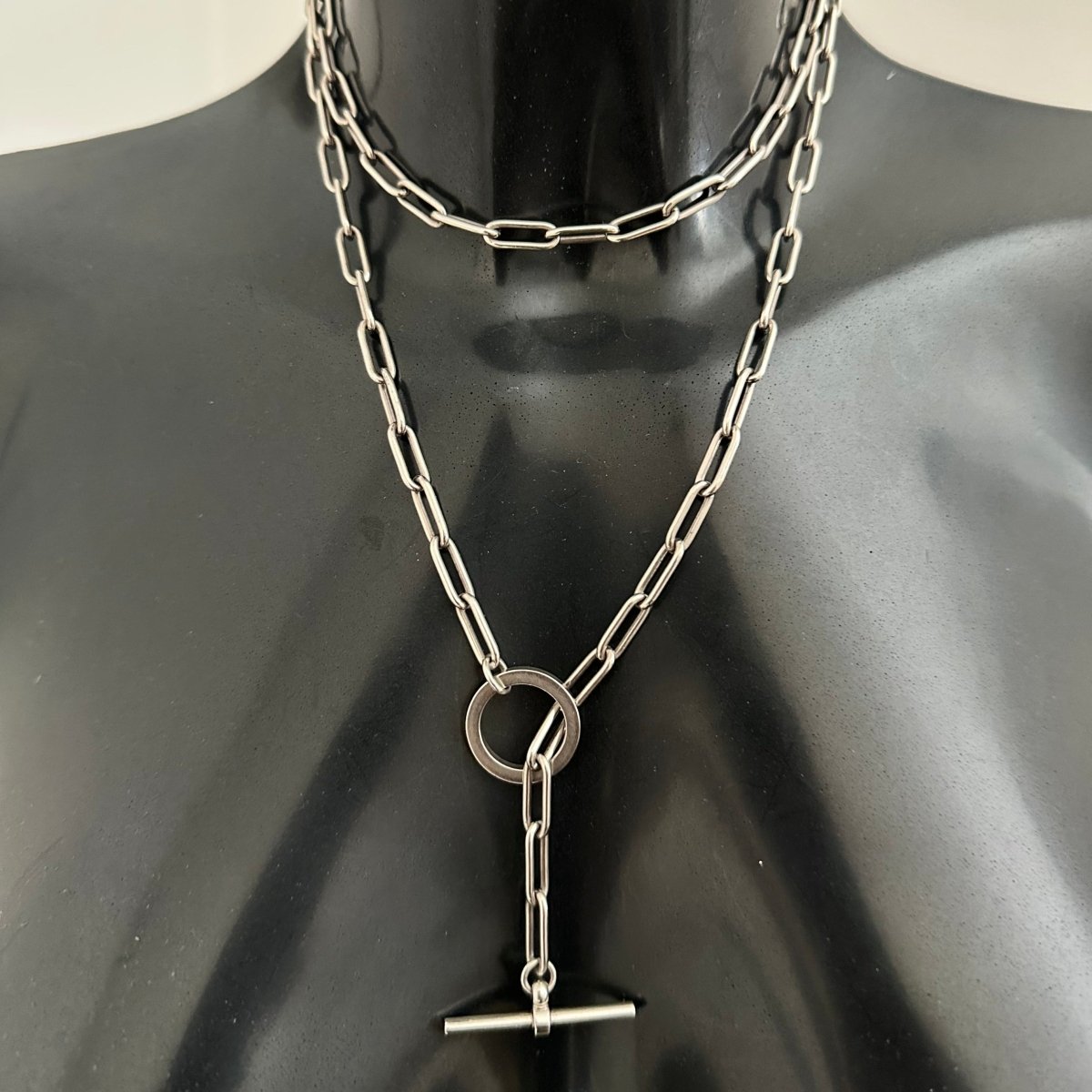 Collier Chaîne HERMÉS "Chaîne Croisette" GM en argent - Castafiore