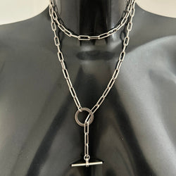Collier Chaîne HERMÉS "Chaîne Croisette" GM en argent - Castafiore
