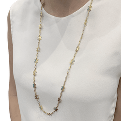 Collier CHAUMET Plique - à - jour en or jaune et émail - Castafiore