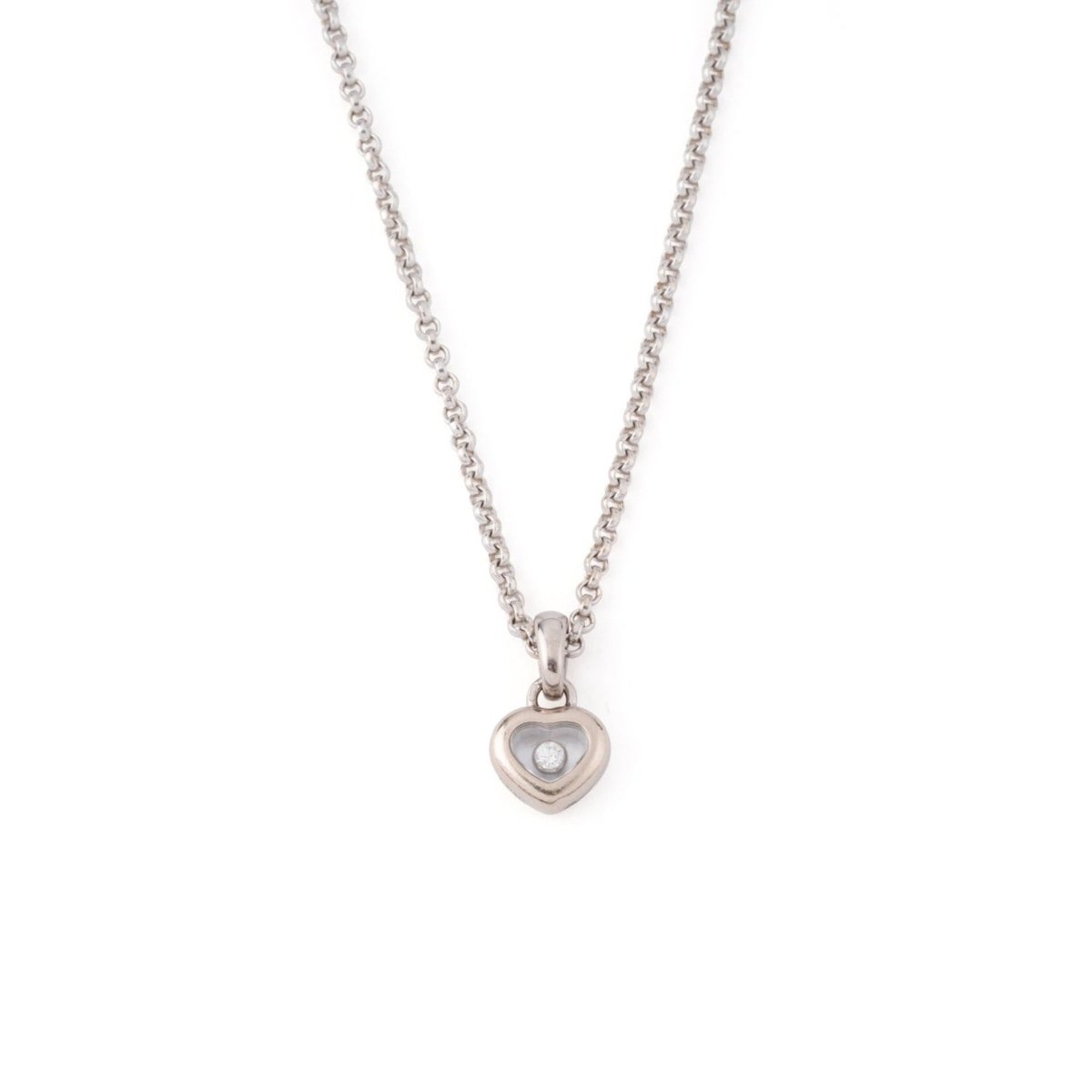 Collier CHOPARD "Happy diamonds" en or blanc et diamant - Castafiore