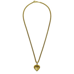 Collier Coeur, avec chaine signée CHOPARD or jaune et diamants - Castafiore