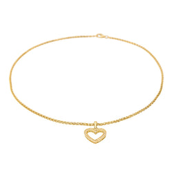 Collier Cœur Or jaune Diamant - Castafiore
