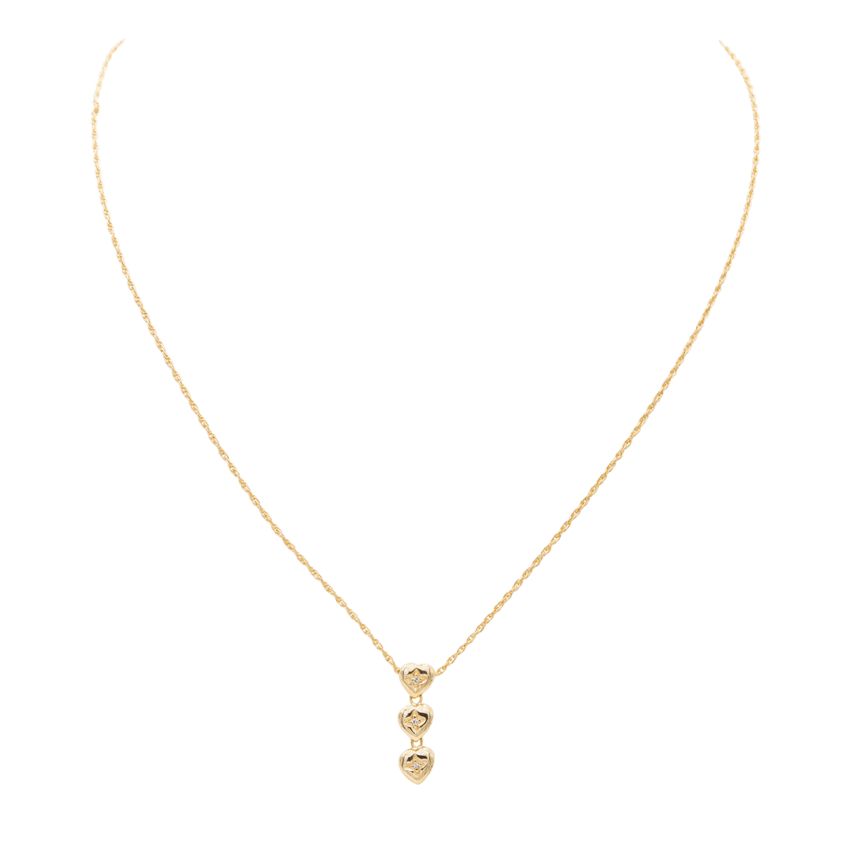 Collier Cœur Or jaune Diamant - Castafiore