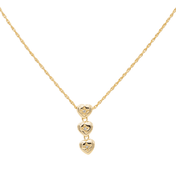 Collier Cœur Or jaune Diamant - Castafiore