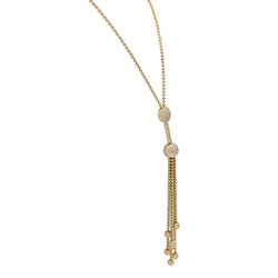 Collier cravate Cartier,“Draperie de Décolleté”, or jaune, diamants - Castafiore