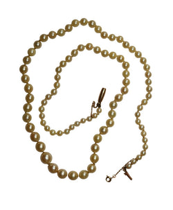 Collier de 90 perles de culture en chute, fermoir or jaune - Castafiore