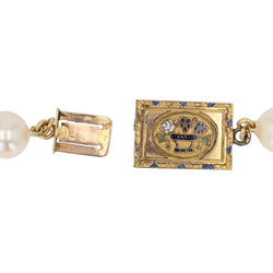 Collier de perles de culture baroque et son fermoir ancien - Castafiore