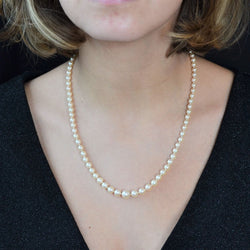 Collier de perles en or blanc - Castafiore