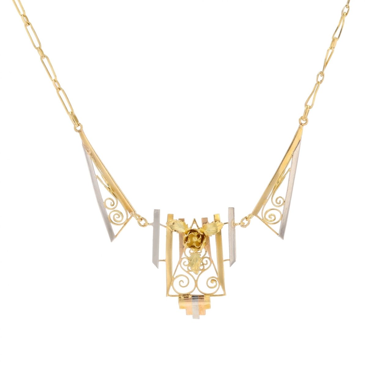 Collier Draperie en or blanc et or jaune - Castafiore