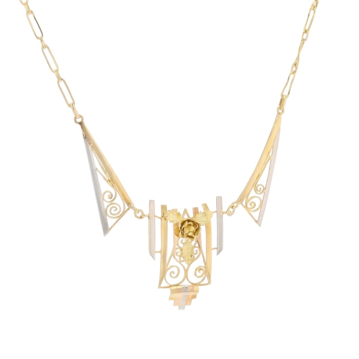 Collier Draperie en or blanc et or jaune - Castafiore