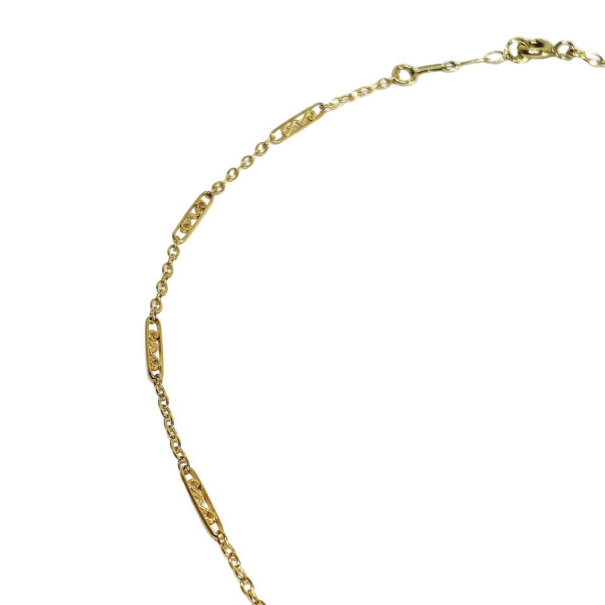 Collier Draperie en or champagne et perles - Castafiore