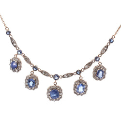 Collier Draperie en or et saphir - Castafiore