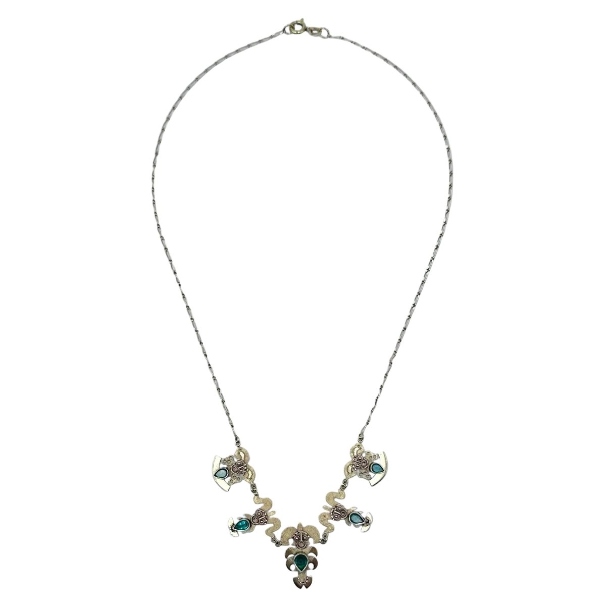 Collier Draperie en or jaune et émeraude - Castafiore