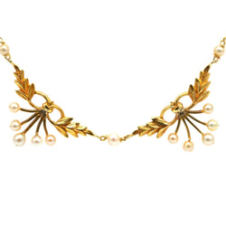 Collier Draperie en or jaune et perles - Castafiore