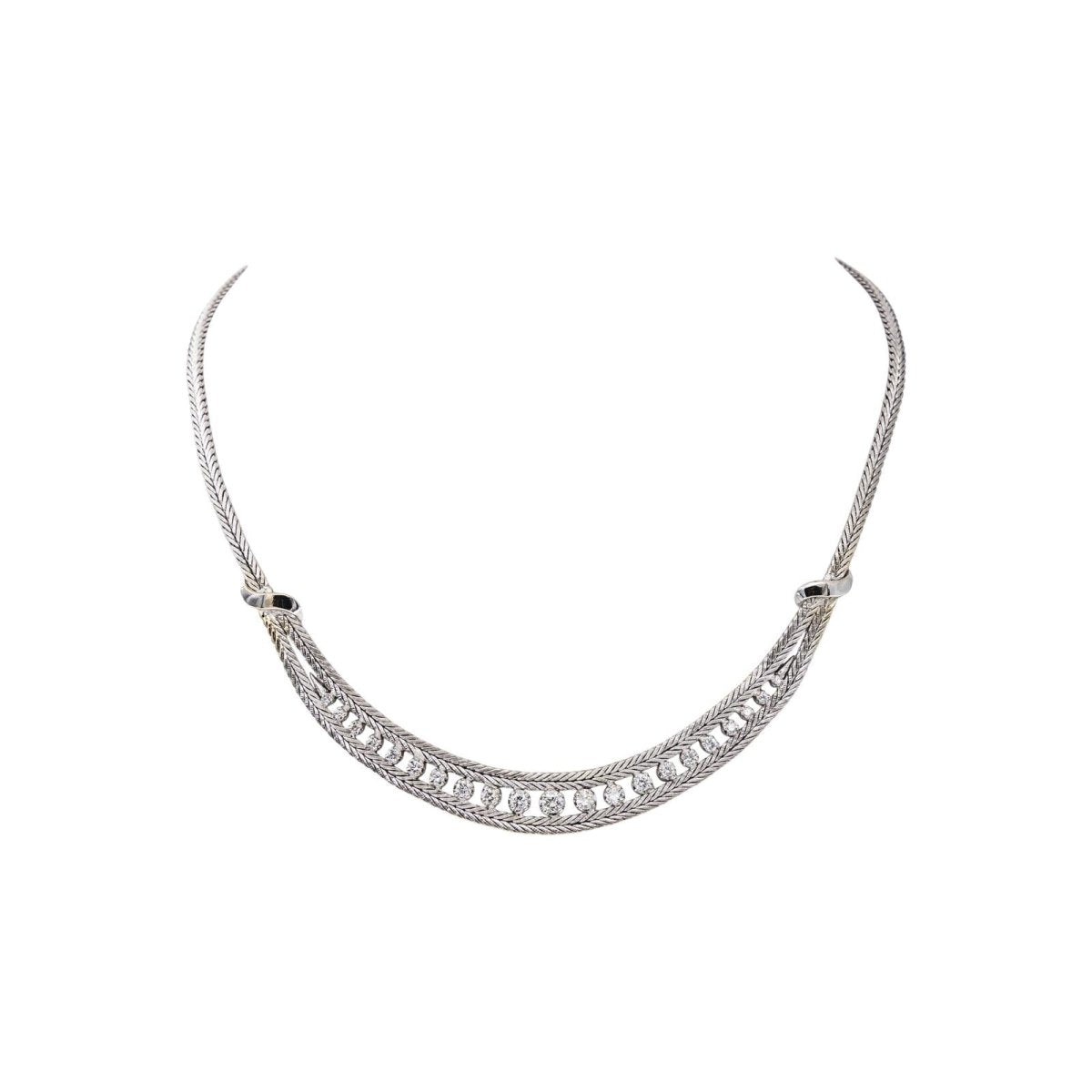 Collier en or blanc et diamants - Castafiore