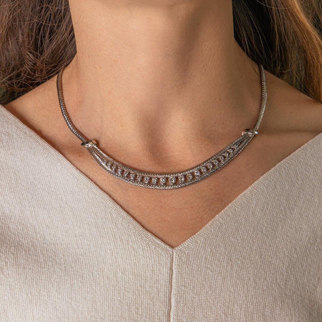 Collier en or blanc et diamants - Castafiore