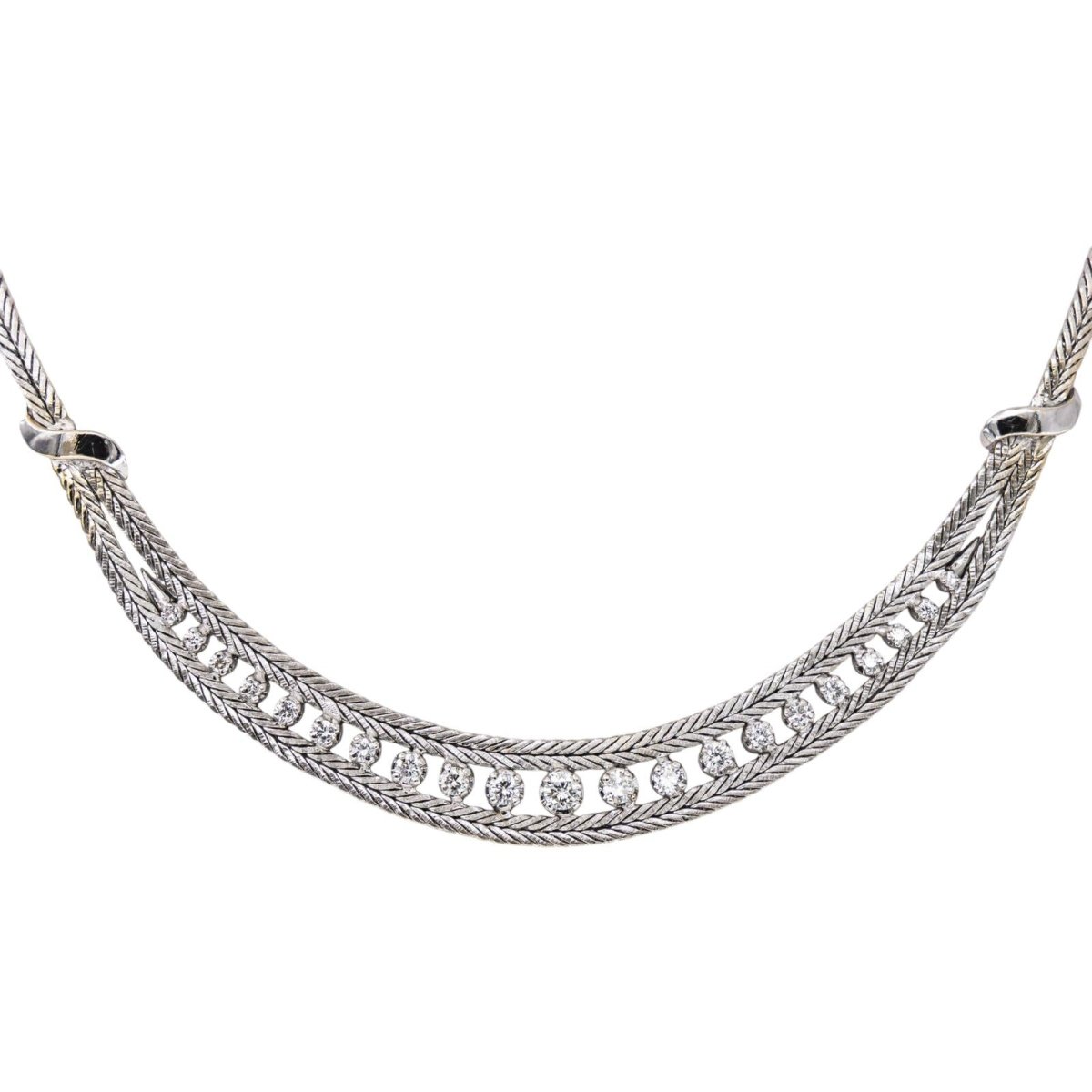 Collier en or blanc et diamants - Castafiore
