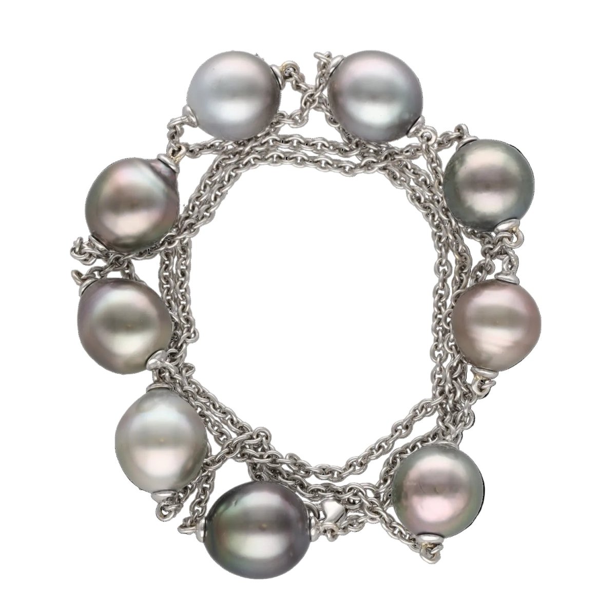 Collier en or blanc et perles - Castafiore