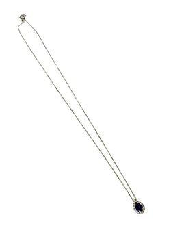 Collier en or blanc, saphir et diamants - Castafiore