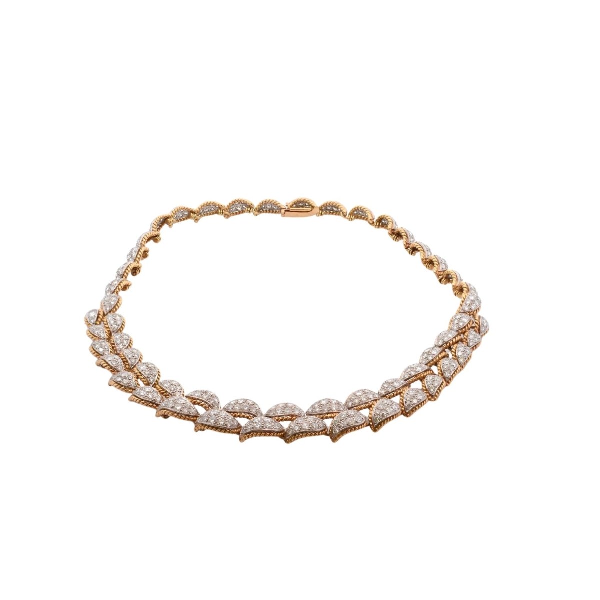 Collier en or jaune et diamants - Castafiore