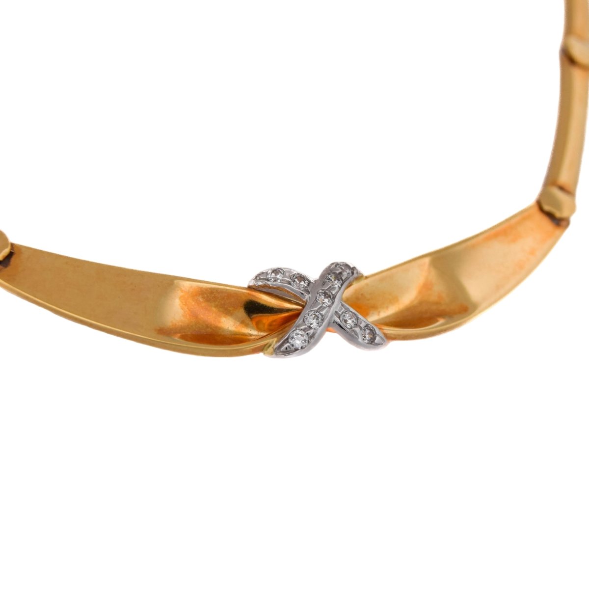 Collier en or jaune et diamants - Castafiore