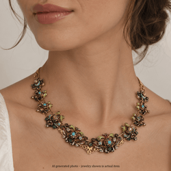Collier en or jaune et émail - Castafiore
