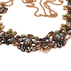 Collier en or jaune et émail - Castafiore