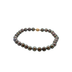 Collier en or jaune et perles de culture de Tahiti - Castafiore