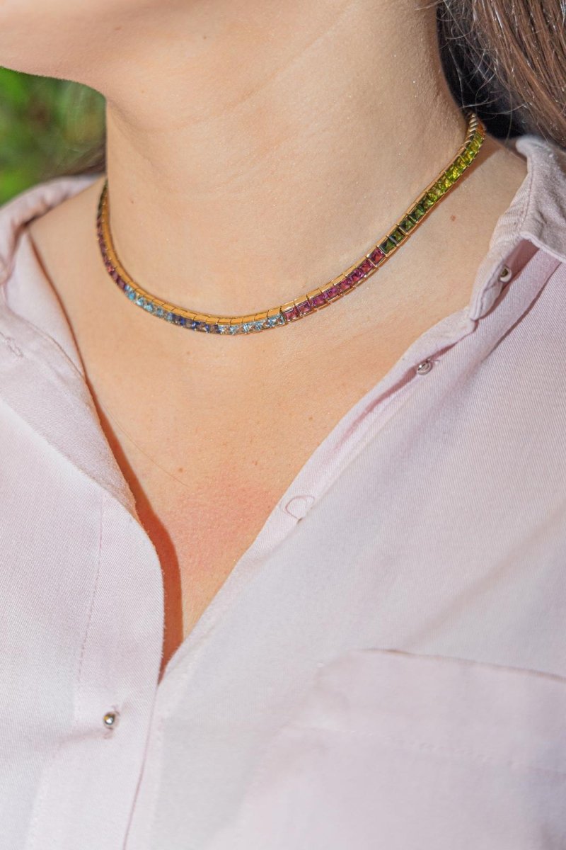 Collier en or jaune et pierres fines - Castafiore