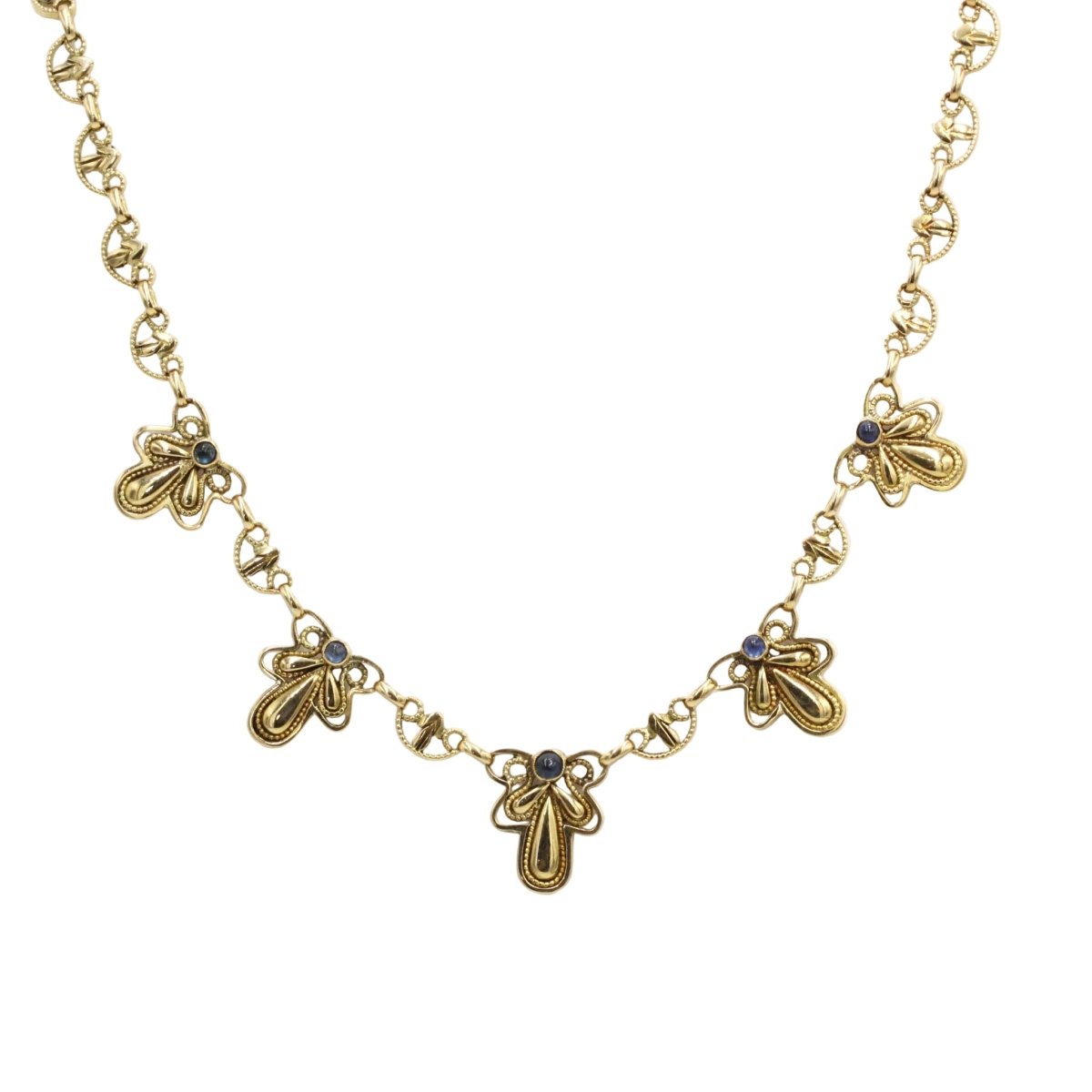 Collier en or jaune et saphirs - Castafiore