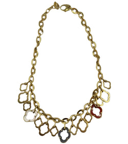 Collier en or jaune, nacre et cornaline - Castafiore