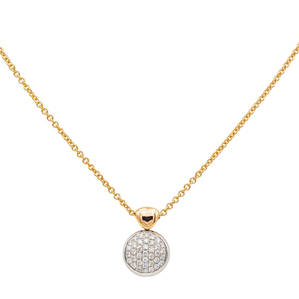 Collier en or rose, or blanc et diamants - Castafiore