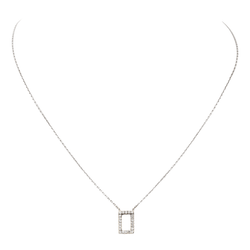 Collier Graphique Or blanc Diamant - Castafiore