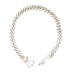 Collier HERMÈS "Boucle Sellier" en argent - Castafiore