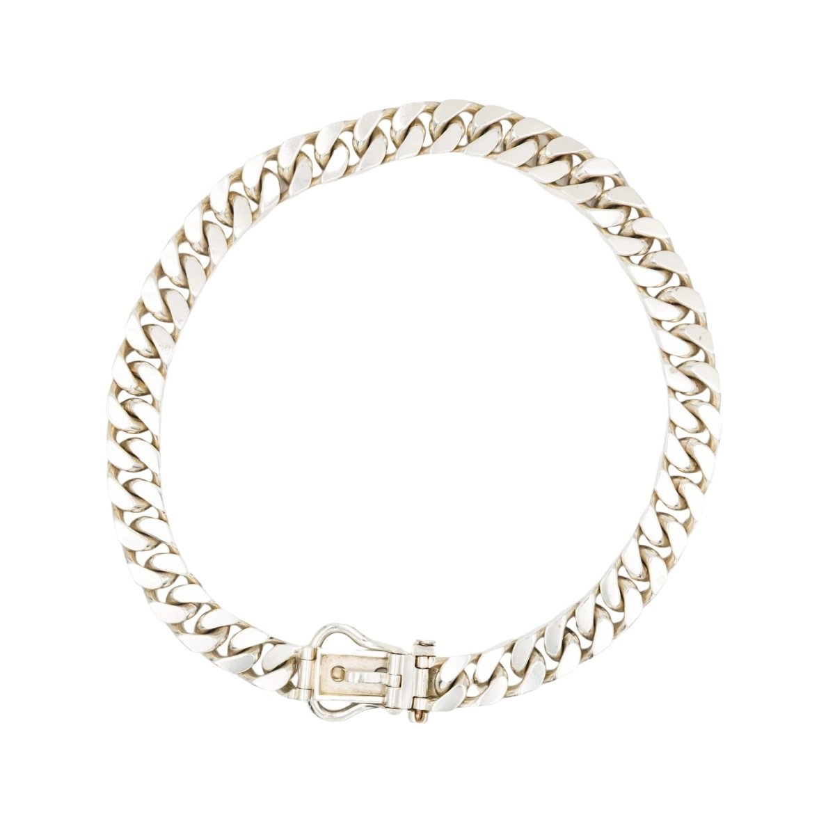 Collier HERMÈS "Boucle Sellier" en argent - Castafiore