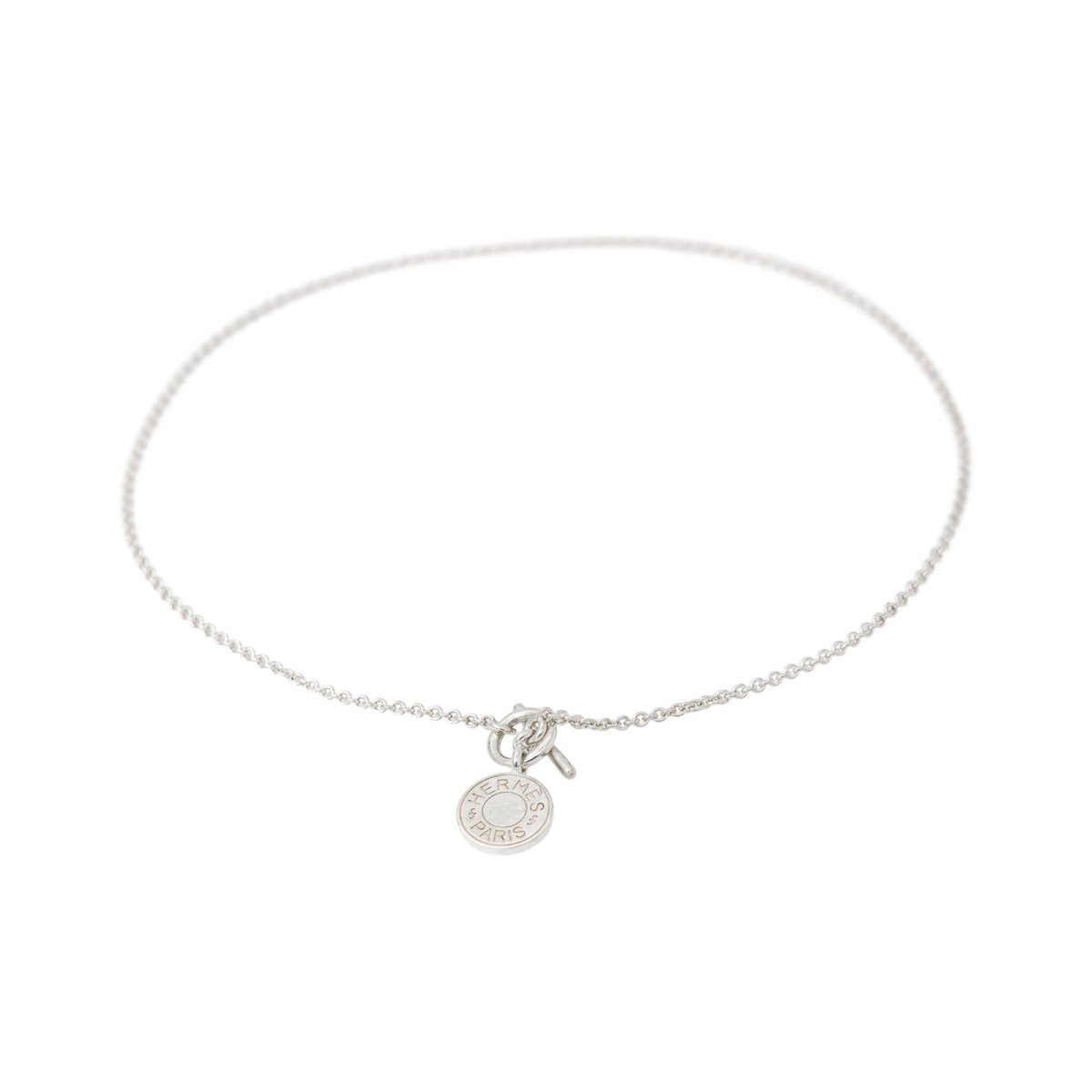 Collier HERMÉS "Ex-Libris" en argent - Castafiore