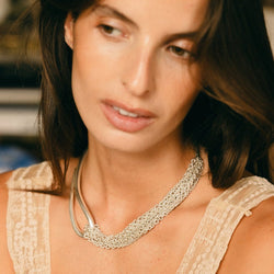 Collier HERMÈS "Licol" en argent - Castafiore