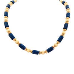 Collier LALAOUNIS en or jaune et sodalite - Castafiore