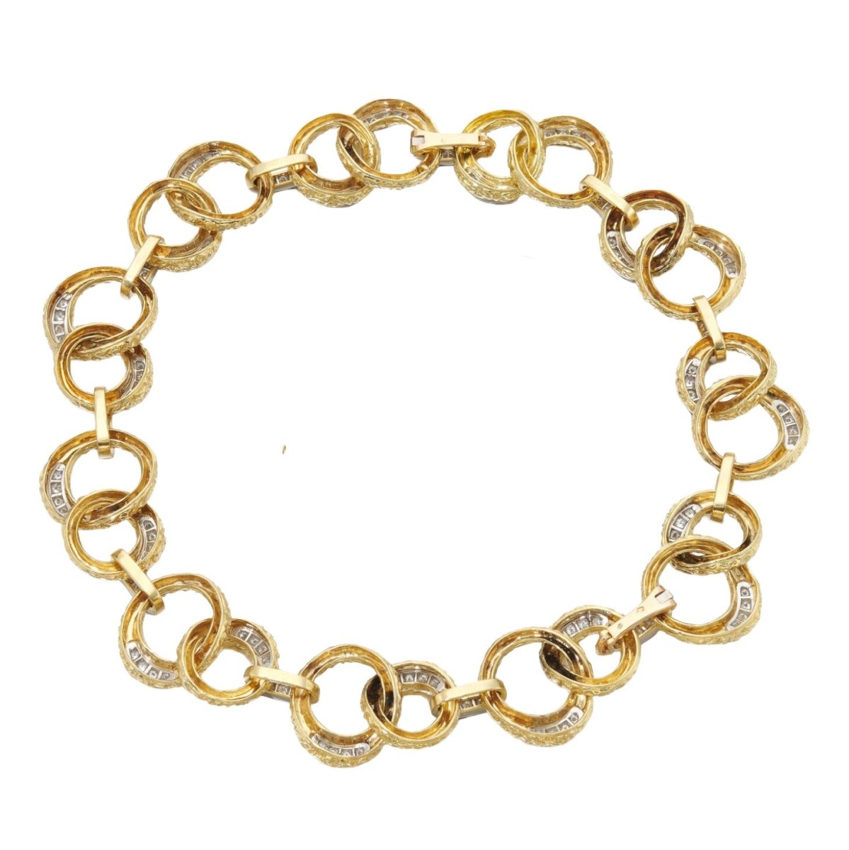 Collier M. GERARD en or jaune, platine et diamants - Castafiore