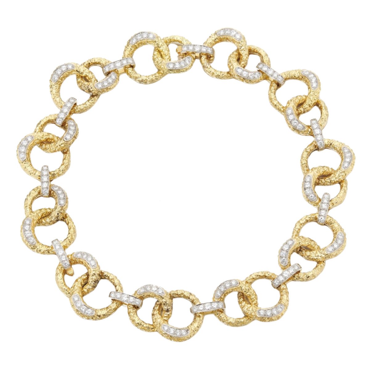 Collier M. GERARD en or jaune, platine et diamants - Castafiore
