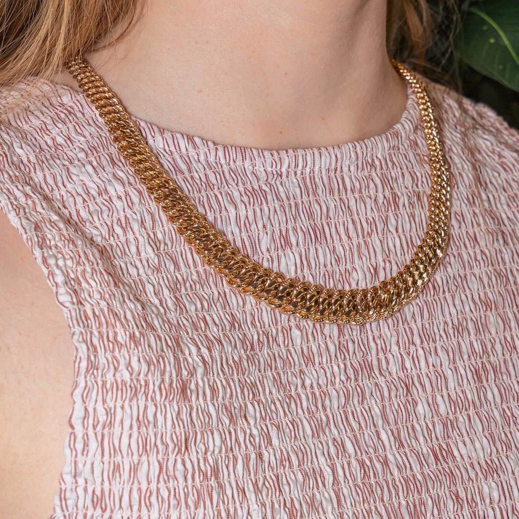 Collier Maille américaine en or rose - Castafiore